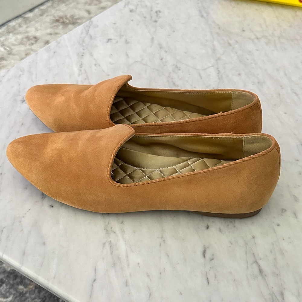 Birdies Tan Suede Loafers